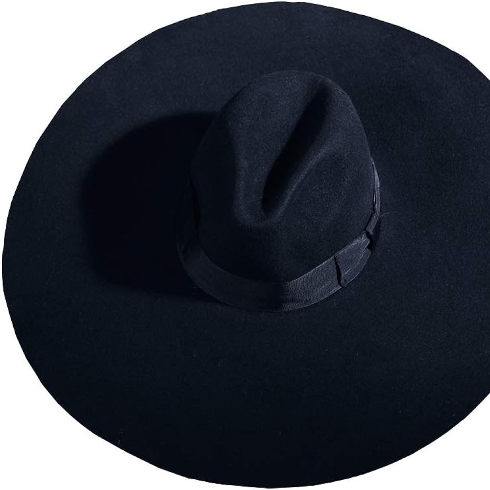 NWOT Forever 21 Extra Wide Brim Black Felt Floppy Hat